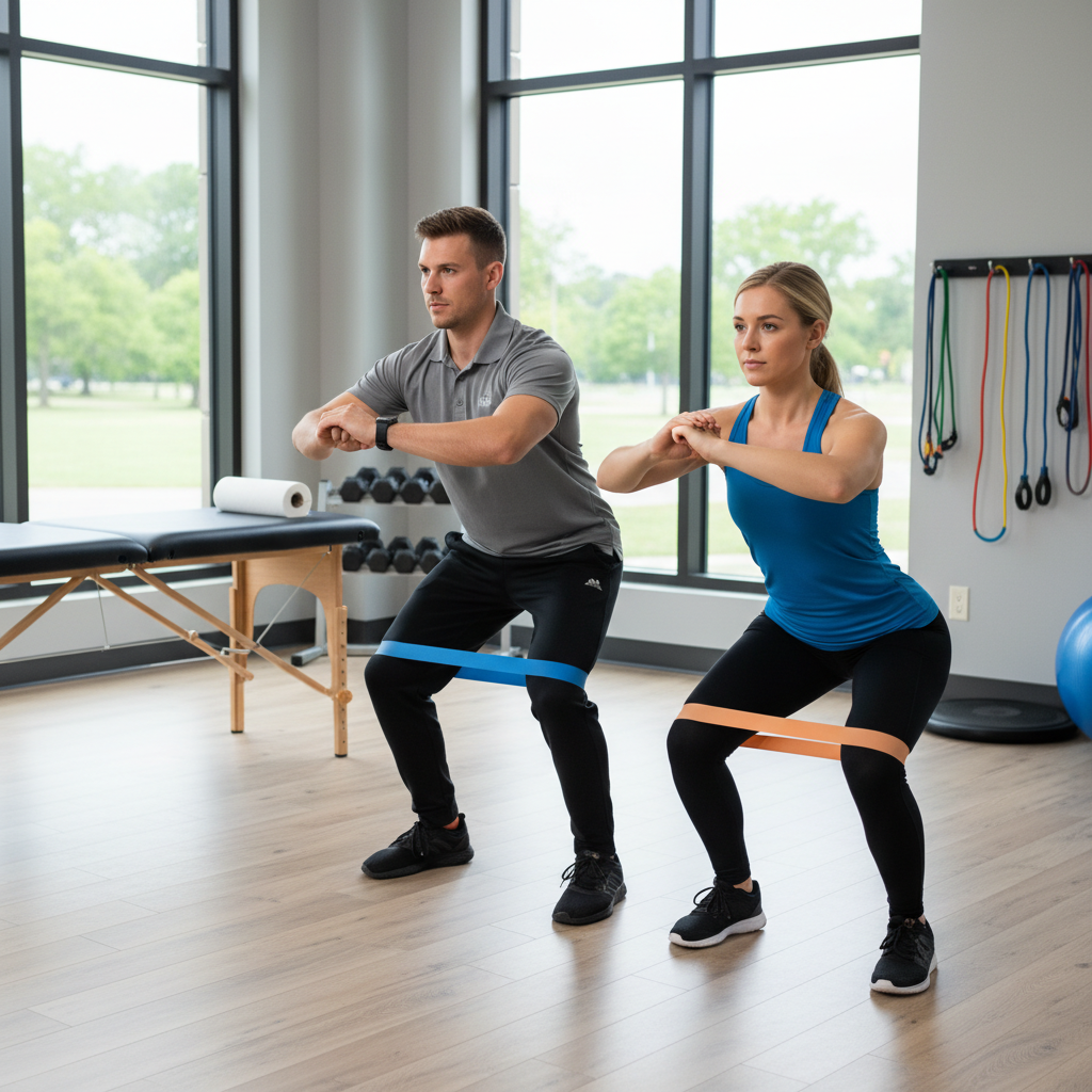 One-on-one physical therapy session in Valparaiso showing personalized rehabilitation care for an active adult